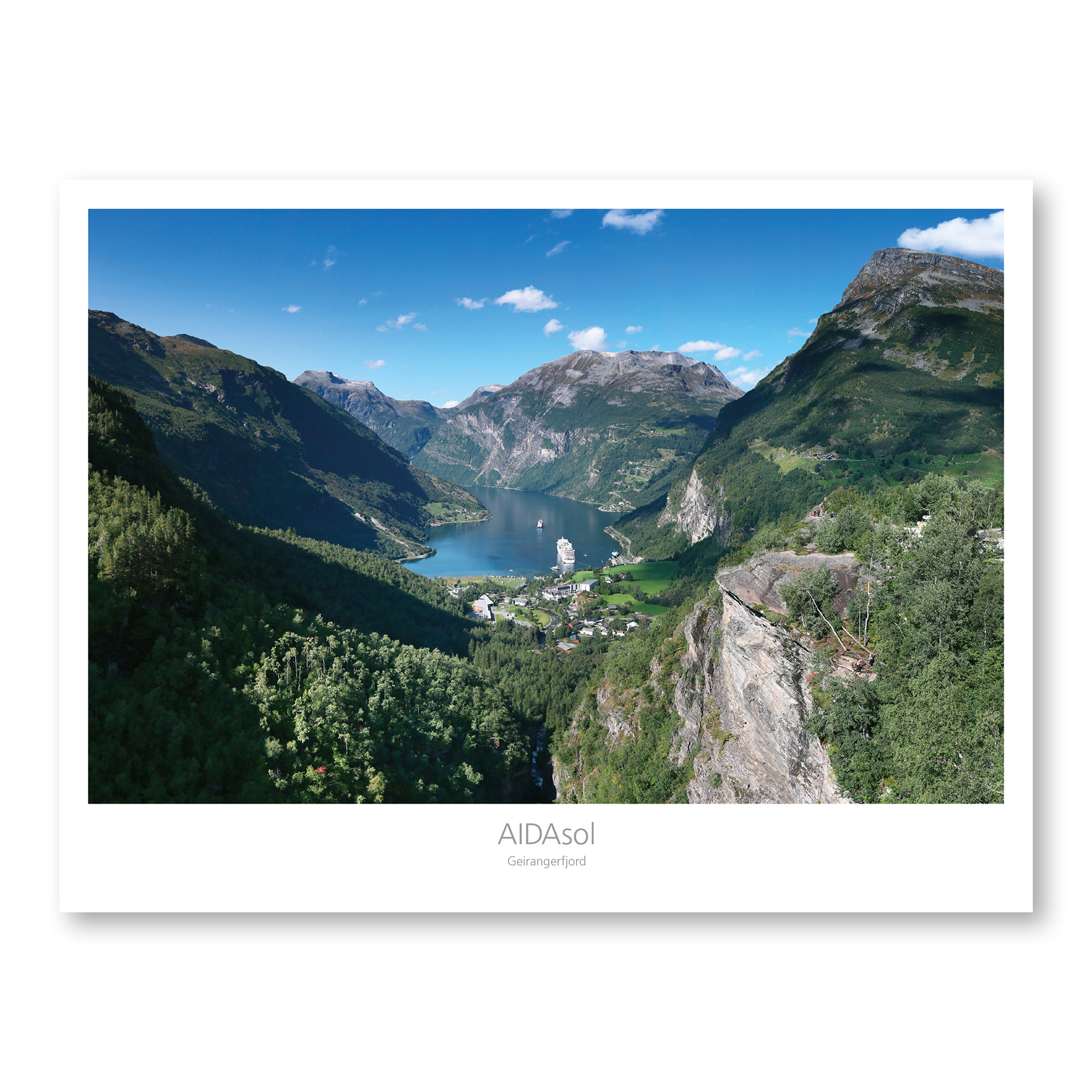 Fotodruck AIDAsol Geirangerfjord