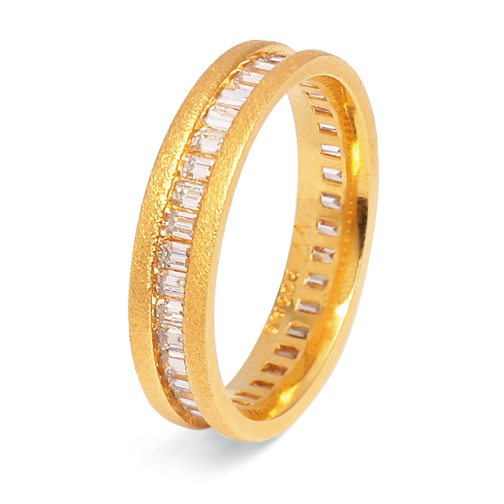 Babette-Ring Gold-Silber 5mm Zirkonia